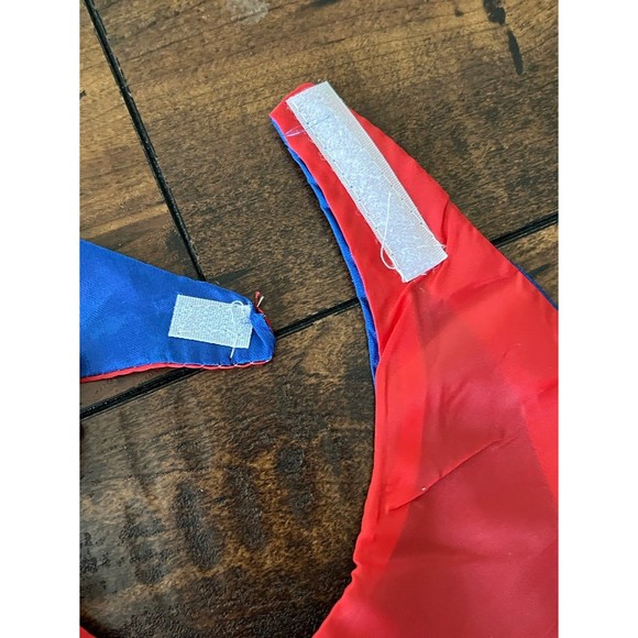 Kids Marvel Rubies Blue Red Silky Captain America Cape Halloween One Size - Picture 3 of 4